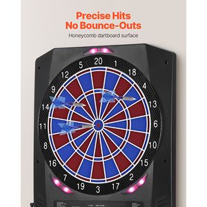 Tavolo da Freccette Elettronico da 13,5 Pollici con 45 Giochi e 474 Variazioni, 6 Aste e Alette per Freccette, Set per fino a 8 Giocatori - Product Image 3