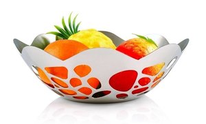 Corbeille à fruits en acier inoxydable pour comptoir de cuisine, bol à fruits décoratif en acier pour table à manger, décoration intérieure - Product Image 2