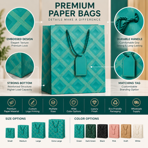 Bolsas de Regalo de Papel de Lujo Personalizadas con Asas, Bolsas de Compras Impresas Premium para Empaquetado Minorista, Regalos de Boutique y Eventos Especiales - Product Image 4