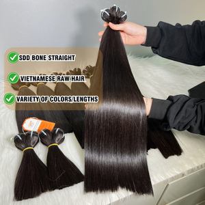 Extensiones de cabello humano virgen 100% vietnamita tejido/paquetes de cabello humano de trama crudo sin procesar mejor vendedor estilo recto - Product Image 4