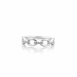 925 Sterling Silver Infinity Knot <b>Ring</b> Diamond Pave Setting Romantic <b>Women</b> Wedding Engagement Promise Gift - Product Image 1