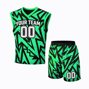Maillot et short de sport personnalisés pour équipe, imprimés par sublimation, réversibles, été, séchage rapide, extensibles - Product Image 2