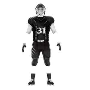 Conjunto de Uniforme de Fútbol Americano para Hombre, Negro, Número 31, Jersey Sublimado, Pantalones, Estilo Ajustado, Transpirable, para Todas las Temporadas - Product Image 1