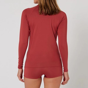 Women's Polyester/Nylon Compression Tee <b>Long</b> <b>Sleeve</b> Fitness <b>Base</b> <b>Layer</b> Anti-UV UPF50+ Breathable Moisture Wicking Rash Guard - Product Image 5