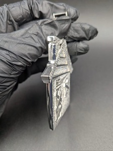 Collar Personalizado con Diseño de Casa en Plata de Ley S925, Chapado en Oro, con Moissanita VVS, Estilo Hip Hop para Hombre - Product Image 2