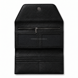 Elegante Cartera Trifold de Piel de Vacuno con Pelo, Estilo Boho Occidental, Monedero de Cuero para Uso Diario con Bolsillo con Cremallera y Cierre a Presión - Product Image 3