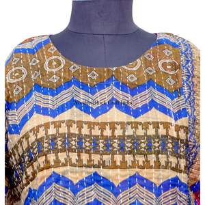 Robe longue maxi de qualité standard, nouveau design, avec impression sérigraphiée, pour femmes, mode, au meilleur prix pour l'exportation depuis l'Inde. - Product Image 2