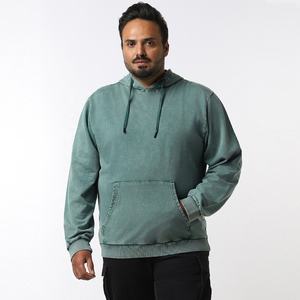 เสื้อมีฮู้ดสำหรับผู้ชายผ้าฟลีซผ้าฝ้ายฟอกสีหินขัดแบบวินเทจพิมพ์โลโก้ได้ตามต้องการ - Product Image 2