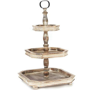 Square Shape Hot Selling Fruit <b>Cake</b> Serving Stand for Home Unique Style Customized 3Tier <b>Cake</b> <b>Server</b> Stand <b>Cake</b> Platter Stand - Product Image 6