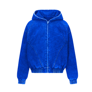 Sudadera con capucha vintage negra para hombre con cremallera, chaqueta corta de pana con mangas raglán y bolsillo canguro, sudadera con capucha de bloques de color para hombre - Product Image 6
