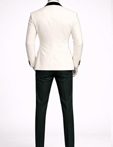 Traje de esmoquin blanco transpirable para novio, conjunto de 3 piezas para hombre, ideal para bodas, fiestas y eventos al aire libre. - Product Image 3