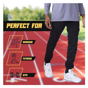 Pantalones deportivos tipo cargo de forro polar para hombre con múltiples bolsillos, pantalones deportivos cálidos, cómodos y elegantes para uso informal al aire libre - Product Image 5