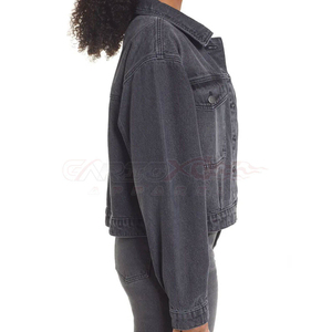 Veste en jean décontractée d'hiver pour femme, col à revers, manches longues, vente en gros, personnalisable, OEM, haute qualité, grade premium, durable, B2B - Product Image 6
