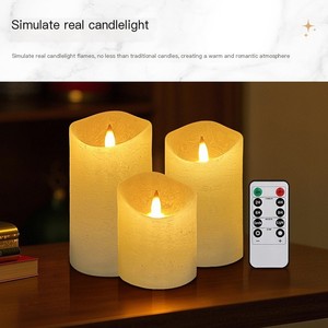 Bougie à motif aquatique en cire de paraffine rechargeable Type-C TOOWIN, lumière d'ambiance pour concert, lumière électronique télécommandée de Noël - Product Image 4