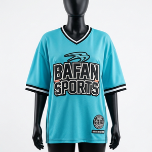 Maillot de football pour femmes 180 Premium en micro-mesh polyester turquoise, noir et blanc avec empiècements rayés sur les manches, personnalisable - Product Image 4