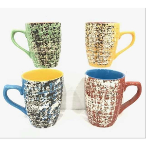 Classic Polka Swirl Ceramic Milk <b>Mug</b> <b>Set</b> From India - Product Image 1