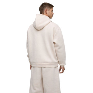 Sudadera con capucha de algodón y forro polar para hombre, estilo oversize, minimalista, para streetwear, fabricación con etiqueta privada y MOQ bajo. - Product Image 3