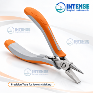 Professional <b>Round</b> <b>Nose</b> Jewelry Making <b>Pliers</b> Stainless Steel Precision Wire Looping Tool with Ergonomic Orange Handle - Product Image 5