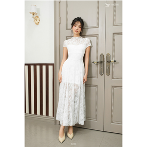 เดรสยาวผู้หญิงขายส่ง - รุ่นพรีเมียมทรงบานหลายชิ้นผ้าลูกไม้ Muse ET3226 - Product Image 6