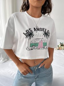 T-shirt pour femme style Hip Hop, coupe ample, col en V, en coton épais, streetwear, tissu haute densité - Product Image 1