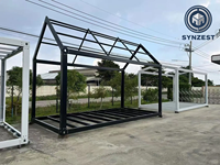 Casas Contenedor Prefabricadas de Acero con Techo Triangular de 20 y 40 Pies, Precio de Fábrica, para Edificios de Oficinas