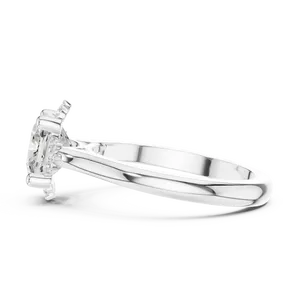 Bague de fiançailles en diamant de laboratoire taille coussin 2 carats, or massif 18 carats, accent vintage en grappe, certifiée IGI, VVS E-F - Product Image 6