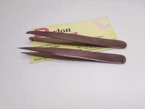 Premium Quality Rose Gold Eyebrow Tweezers Stainless Steel Custom Logo Slanted <b>Pointed</b> Ingrown Hair <b>Removal</b> Beauty Hair Tweezers - Product Image 6