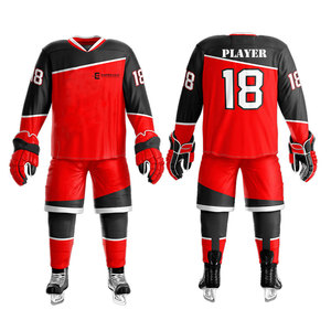 Uniforme de hockey sobre hielo de alta calidad con logotipo, nombre y número personalizados para equipos escolares y profesionales - Product Image 1