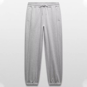 Nouveau survêtement élégant pour homme, gris, demi-zip, respirant, manches longues, logo personnalisé, couleur unie, tenue de sport décontractée - Product Image 4