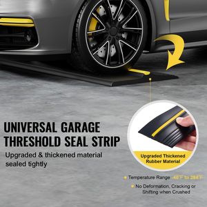 Guarnizione Universale Adesiva per Soglia Porta Garage 10 FT Impermeabile per Porte di Garage - Product Image 2