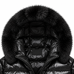<b>Men's</b> Winter Puffer Jacket Hooded <b>Fur</b> Collar Quilted Down <b>Coat</b> Zipper Closure Casual Outerwear - Product Image 6