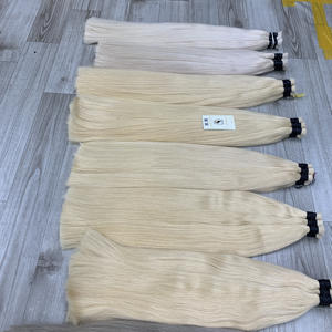 Vente en gros de meilleure qualité, cheveux humains vierges bruts alignés en vrac, droits, blonds et platine - Product Image 5