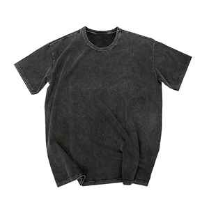 Heavyweight 100% Cotton Drop-Shoulder Oversize T-Shirt Acid Wash Black <b>Long</b> Length Light Bamboo Plus Size Tops - Product Image 4