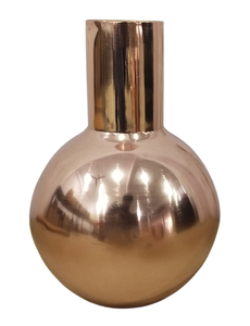 Vase moderne en métal martelé, or rose, vase décoratif pour fleurs, centre de table de luxe pour salon, salle à manger, maison - Product Image 5