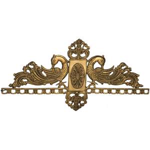 Toran de pavo real hecho a mano de 16 pulgadas en artículo de decoración del hogar novedoso de latón de la India - Product Image 1