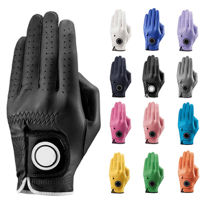 Wholesale genuine leather golf <b>gloves</b> Soft <b>sheepskin</b> leather golf <b>gloves</b> Left and right hand <b>gloves</b> - Product Image 2
