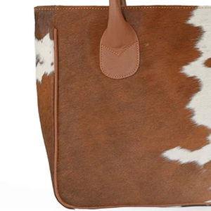 Manufacturer New Hair On Trendy Vintage Summer Travel <b>Bag</b> Cowhide Leather Hair-on Tote <b>Bags</b> Large Storage <b>Space</b> Storage Portable - Product Image 5