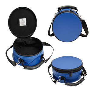 Étui de rangement haut de gamme pour casquette maçonnique (bleu) en similicuir, boîte à chapeau Rite écossais avec fermeture éclair, léger, taille personnalisable - Product Image 1