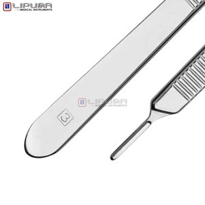 Lame chirurgicale manuelle de précision en acier inoxydable pour instrument médical vétérinaire avec poignée # 3 normes de sécurité ISO13485 MOL - Product Image 5