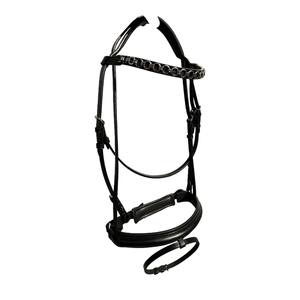 Nuevo Diseño de Brida para Caballo Ajustable de Cuero Genuino con Herrajes de Acero Inoxidable en Colores Negro/Marrón/Havana y Logotipo Personalizado - Product Image 1
