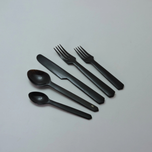 ชุดช้อนส้อมฮอร์นรูปร่างแบบหรูหราชุดช้อนส้อมฮอร์นธรรมชาติแตร - Product Image 1