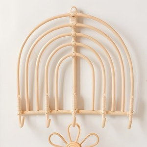 Juego de ganchos de pared de ratán hechos a mano con amor, ganchos de caña sostenibles de buena calidad, decoración para dormitorio y entrada. - Product Image 4