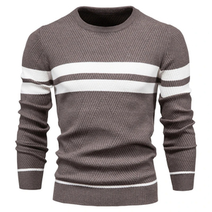 Suéter de Punto Cálido e Informal para Hombre, de Invierno, Fabricado por OEM, Suave, 100% Algodón, Cuello Redondo, Color Jaspeado, Antiarrugas - Product Image 4