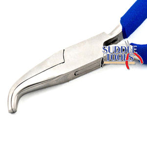 Pince à bec courbé réglable en acier inoxydable pour ajustement et pose de pierres, outils de fabrication de bijoux D - Product Image 1