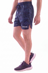 custom <b>mens</b> navy blue <b>running</b> shorts geometric line pattern athletic training gym workout shorts side slit pockets sports <b>pant</b> - Product Image 5