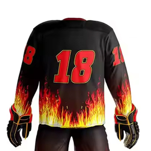 Maillot de hockey sur glace de haute qualité, personnalisé avec le nom de l'équipe, manches courtes, logo sur le devant, séchage rapide, unisexe, adulte, toutes saisons - Product Image 6