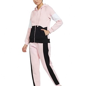 ชุดวอร์มผ้าฝ้ายขนแกะบล็อกสี,ชุดวอร์มผู้หญิงกำหนดได้เอง - Product Image 2