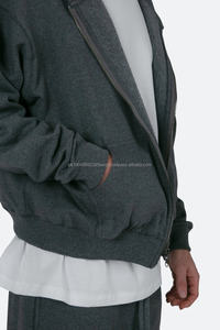 Custom Logo Desgin Men's Zip Up Hoodie 100% Cotton High Quality French Terry Blank <b>Zipper</b> Hoodie for Men - Product Image 4