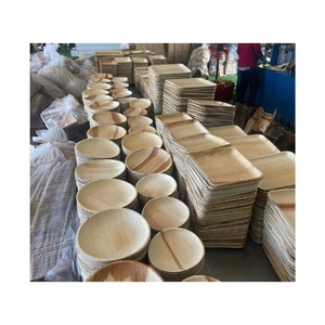 Plato de Hoja de Areca de Alta Calidad, Biodegradable, para Catering de Picnic al Aire Libre y Servicio Conveniente de Comida Caliente para Cafeterías Ecológicas - Product Image 5