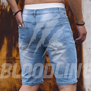 Bermuda pour homme BLOODLINE à séchage rapide, enduit PU, taille mi-haute, motif camouflage, short de sport décontracté avec poches et taille élastique - Product Image 4